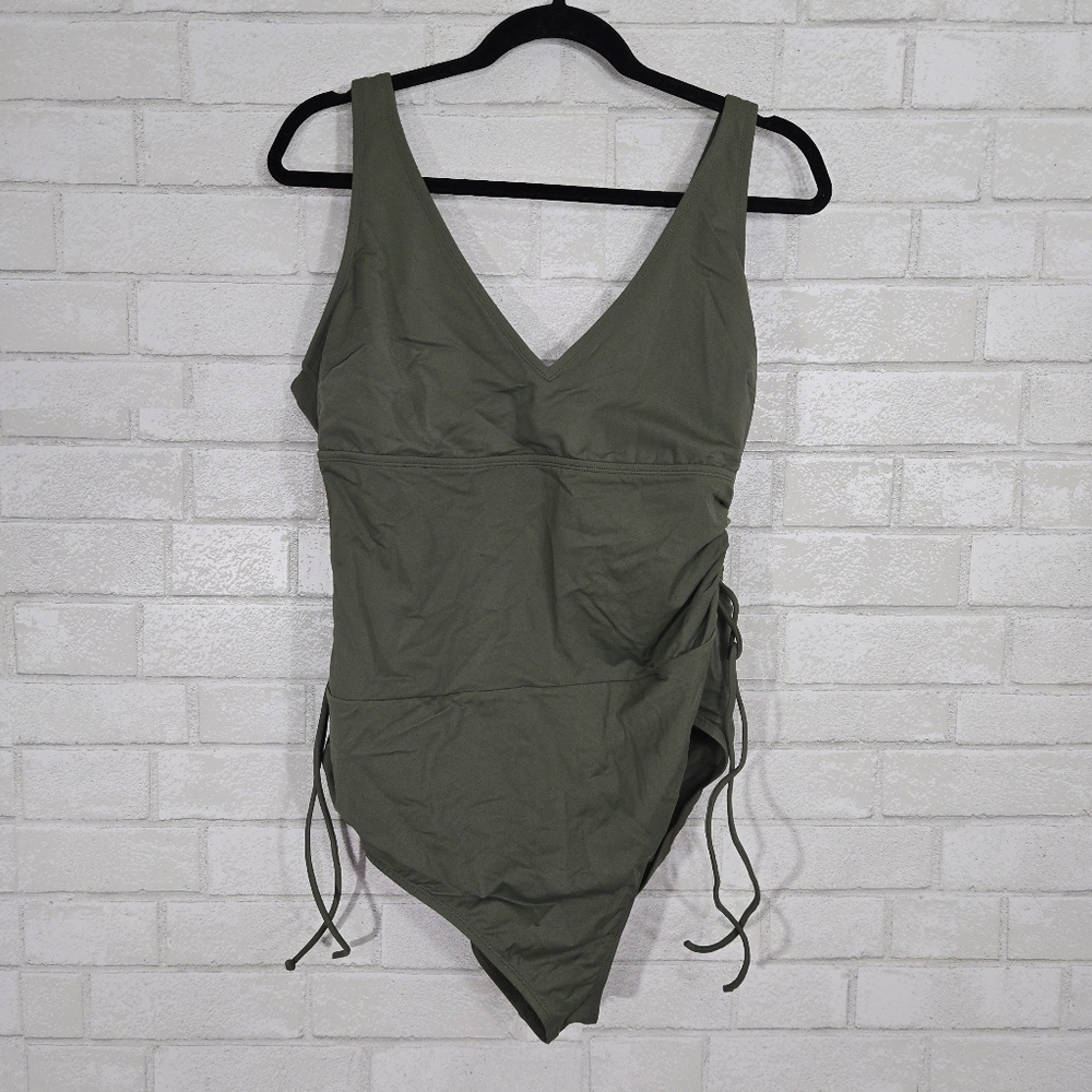 S3 Swim ruched one piece swimsuit